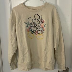 Cream Mickey Mouse Sweatshirt